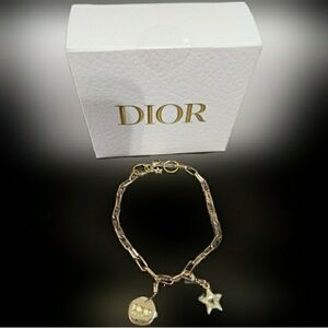 Dior Gold Chain Bracelet with Star Charm NEW IN BOX